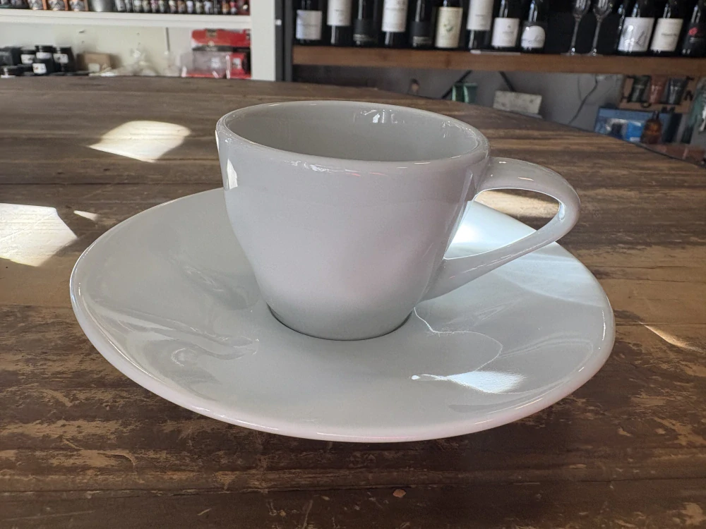 Pomačkaný porcelán - šálek 80ml + podšálek