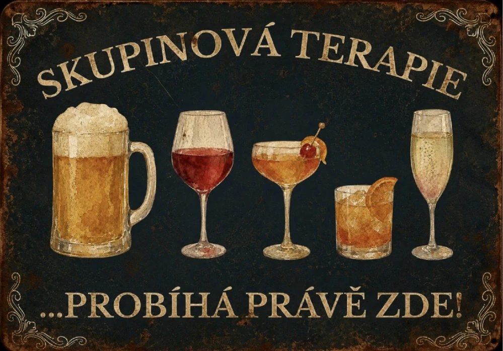 Cedule - skupinová terapie (velká)