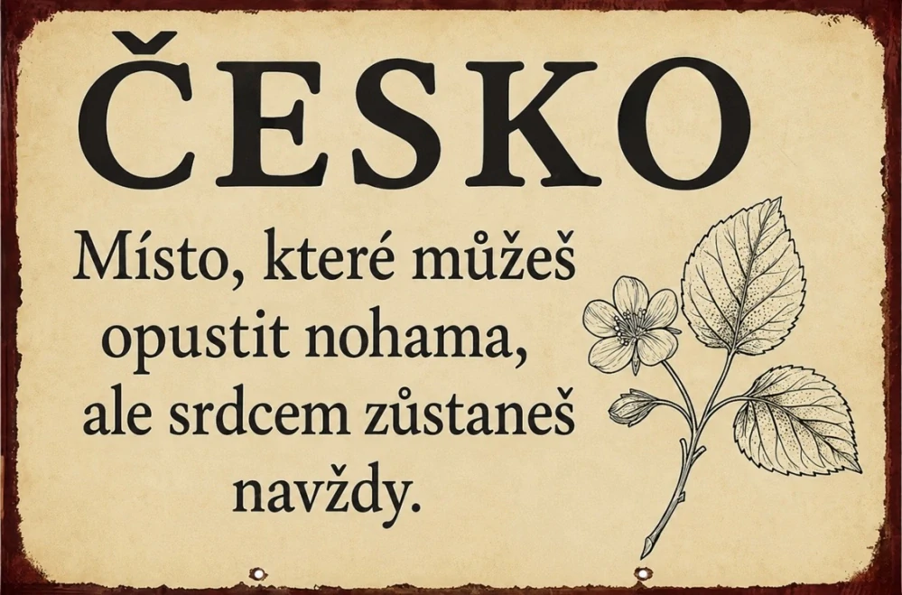 Ocelová cedulka - Česko