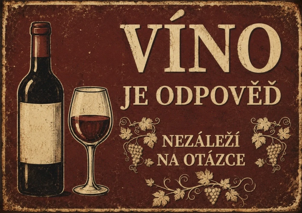 Cedulka - víno je odpoveď