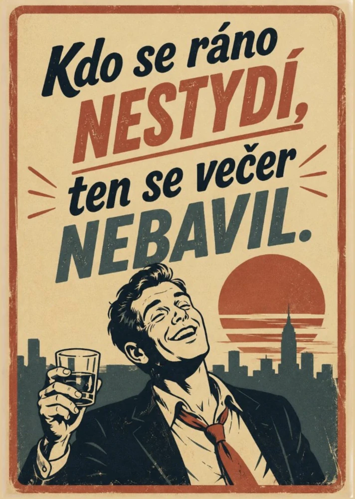 Cedule - Kdo se ráno nestydí....