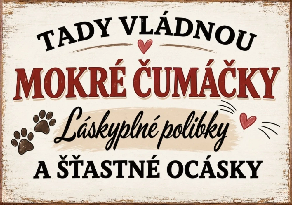 Cedule - MOKRÉ ČUMÁČKY