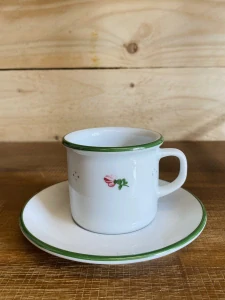 Prvorepublikový mini hrníček s talířkem