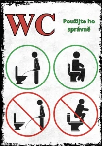 Cedulka - WC