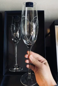Diamante skleničky na šampaňské - Swarovski kamínky