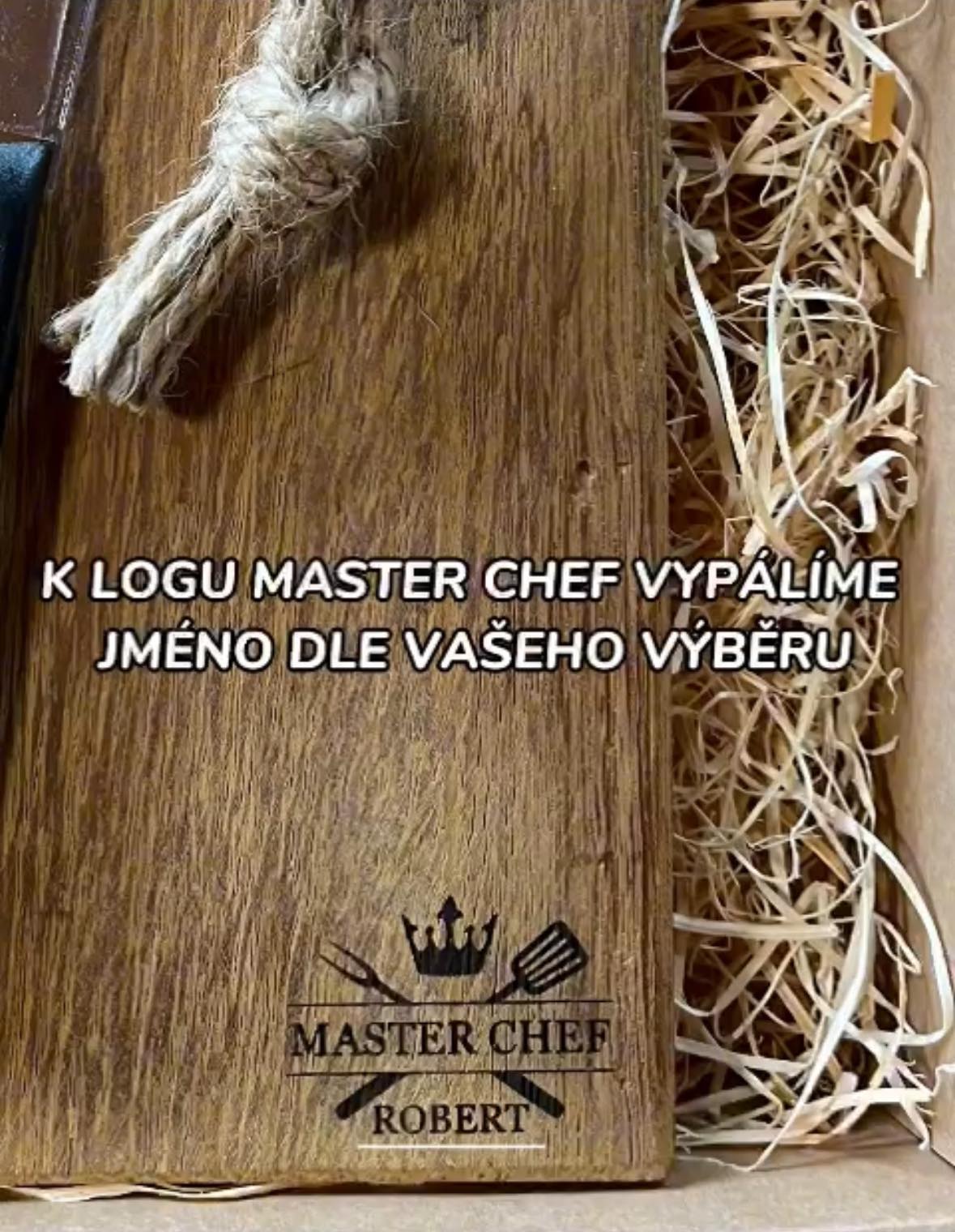 Prkénko s logem v dárkové krabičce
