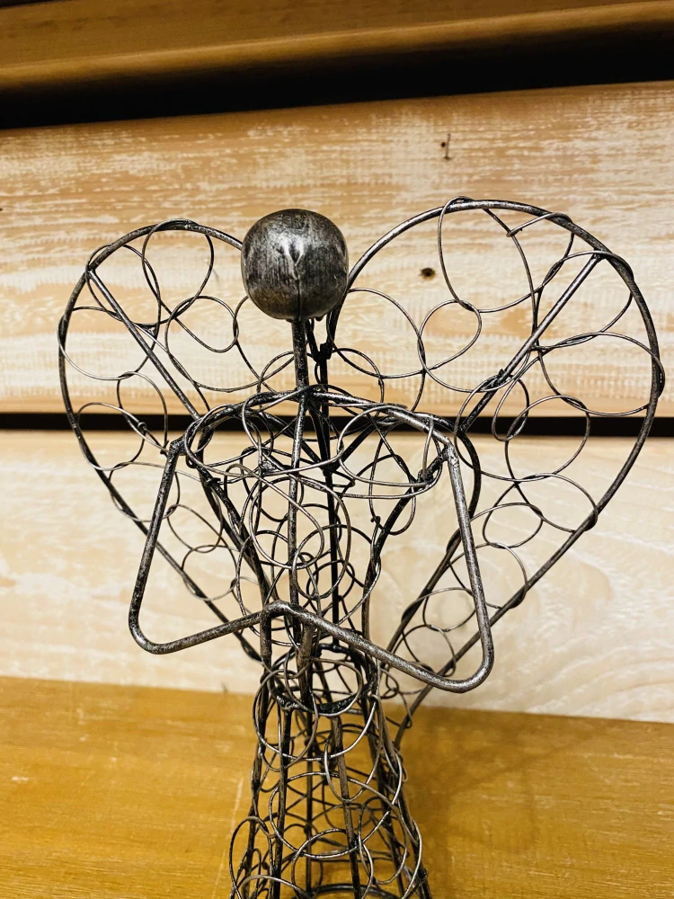 Dekorativní drátěný anděl - 27 cm