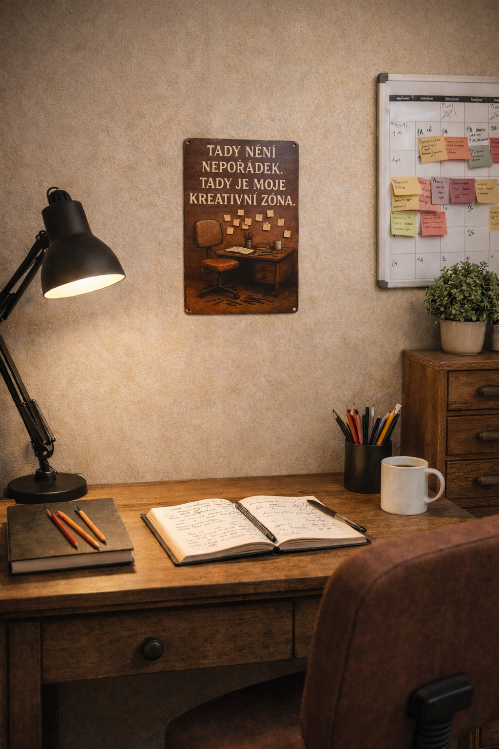 Plechová cedulka - tady není nepořádek 