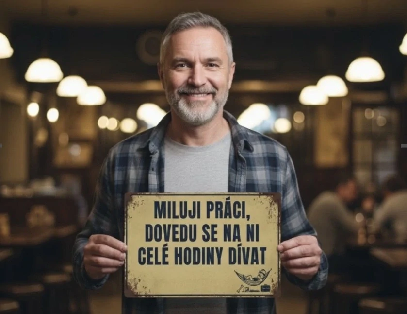 Cedulka - MILUJI PRÁCI