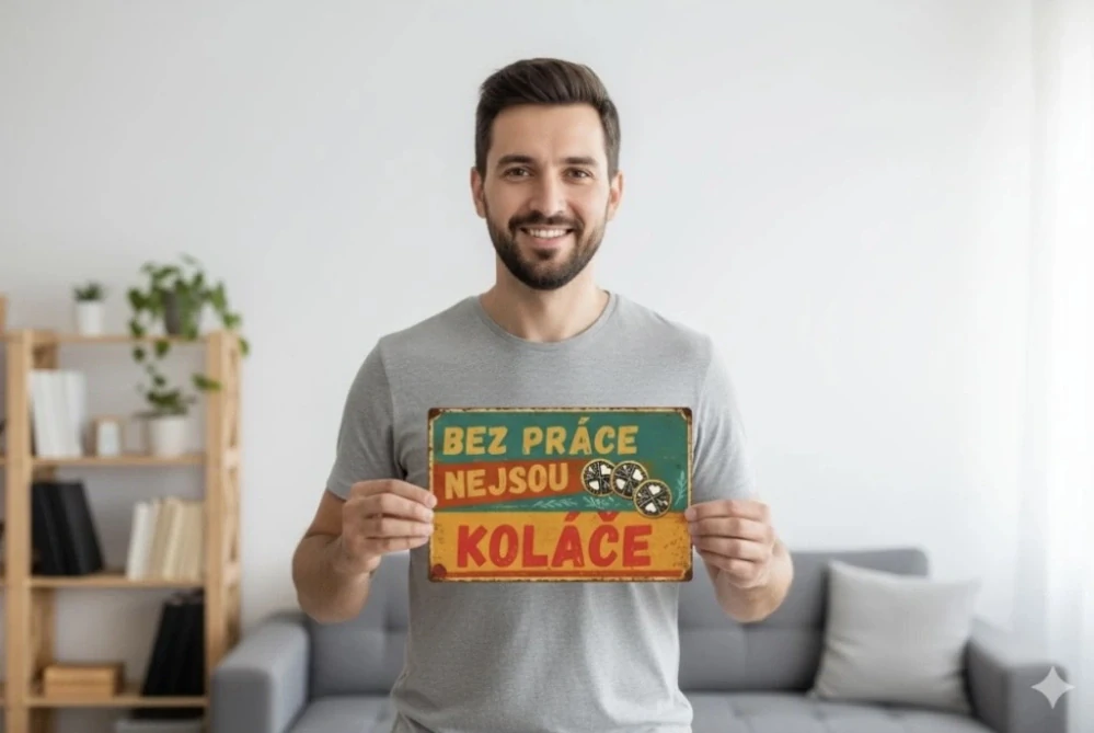 Cedulka - BEZ PRÁCE NEJSOU KOLÁČE