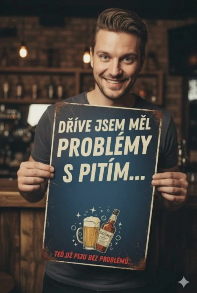 Cedulka - PROBLÉM S PITÍM