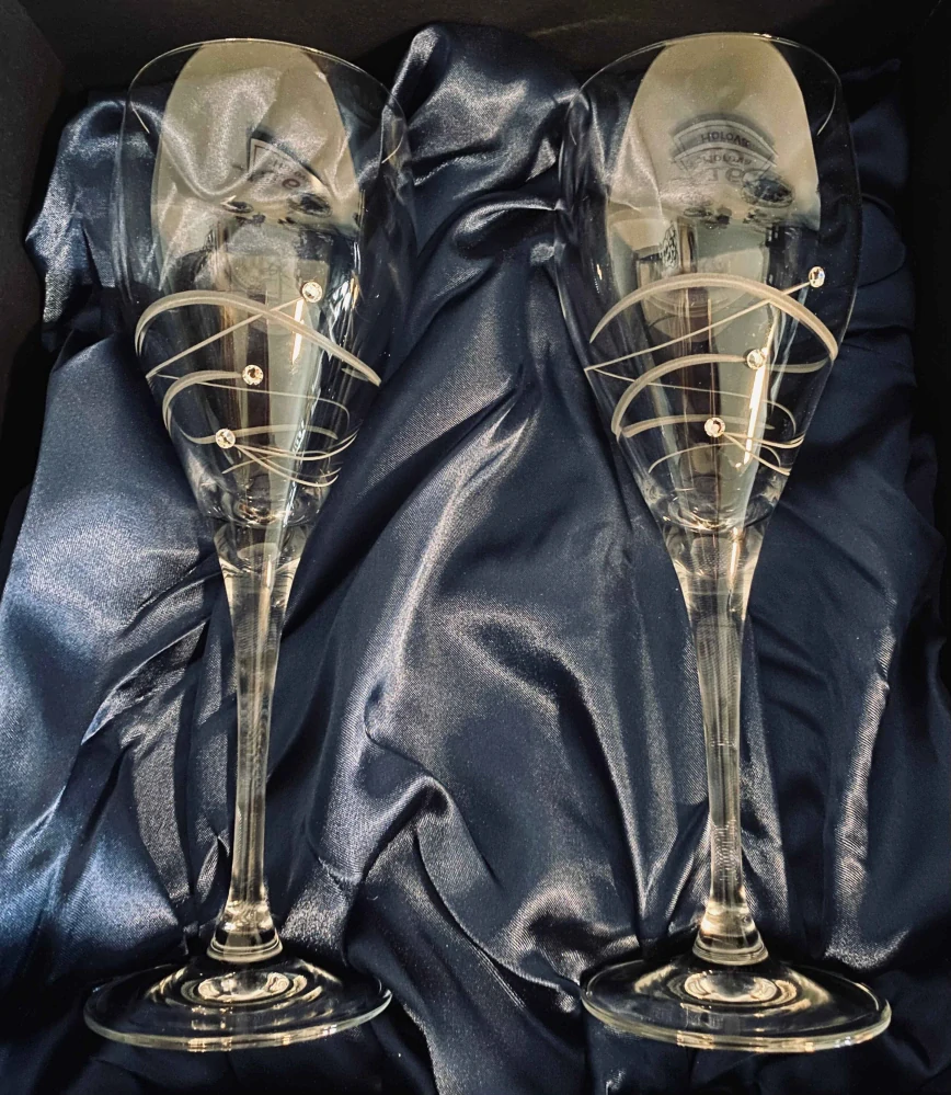 Diamante skleničky na šampaňské - Royal Doulton