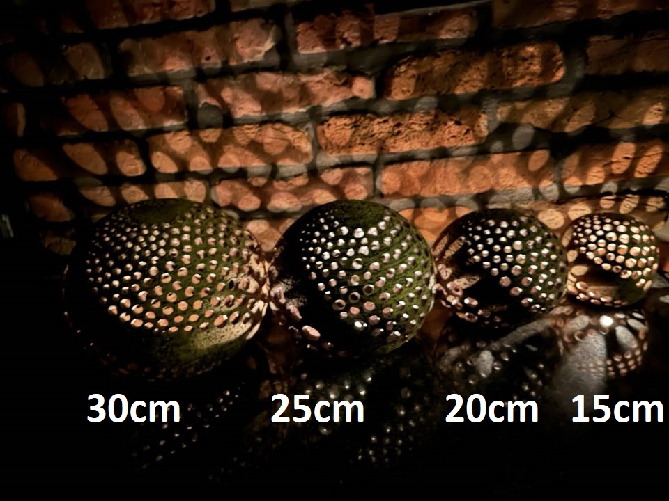 Svítící keramická koule SET DVOU 15 a 20cm