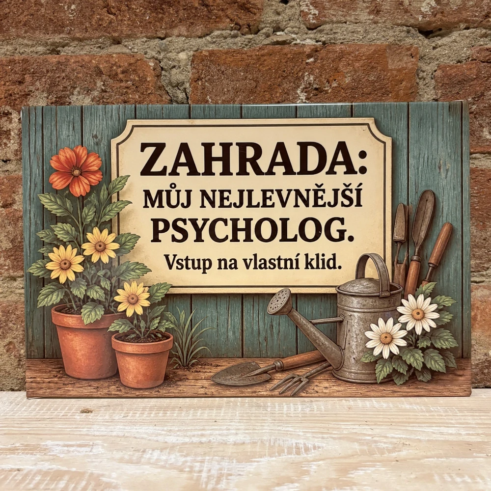Ocelová cedulka velká 40x28,5 - nejlevnější psycholog