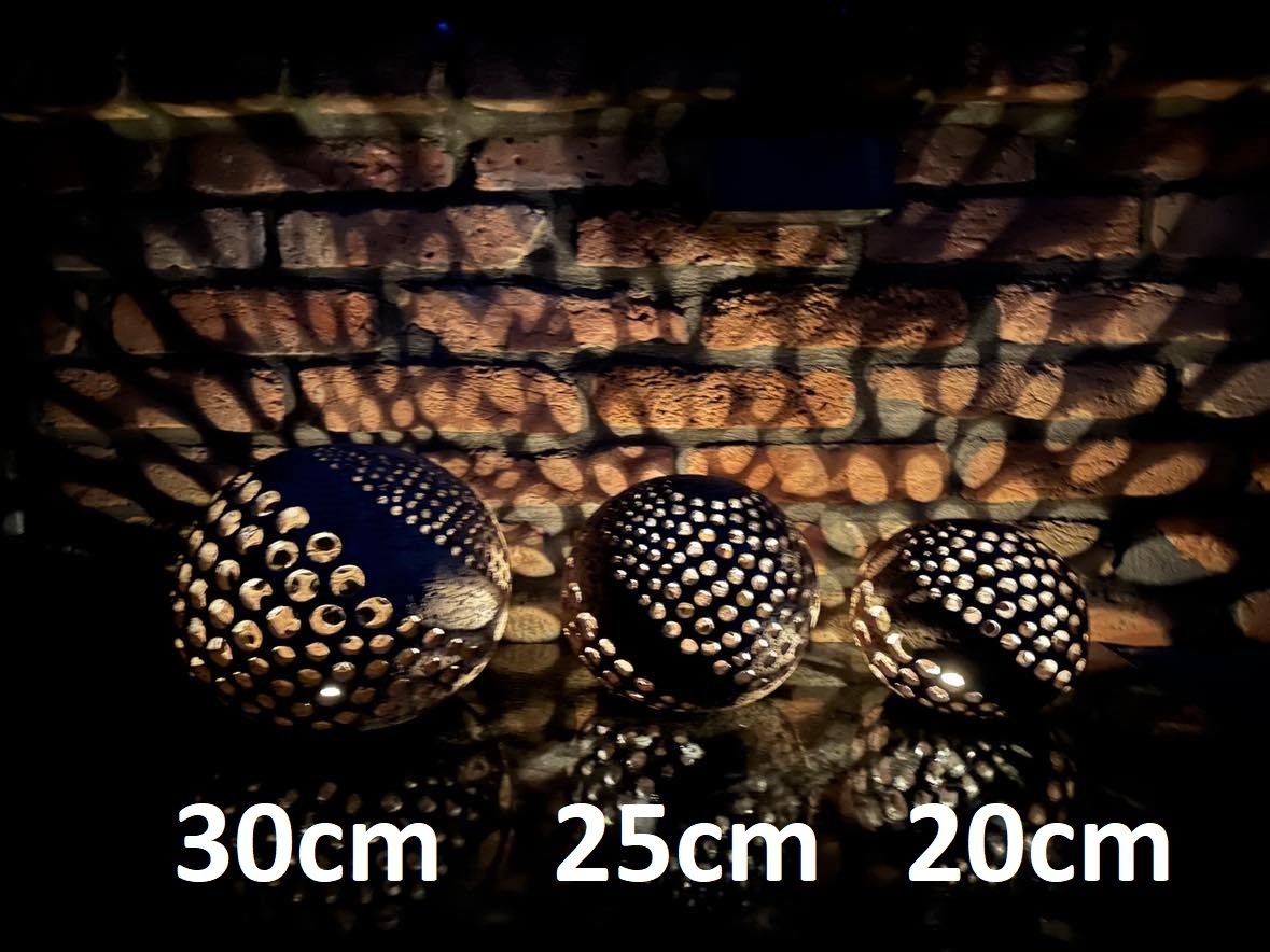 Svítící keramická koule SET DVOU 20 a 25cm