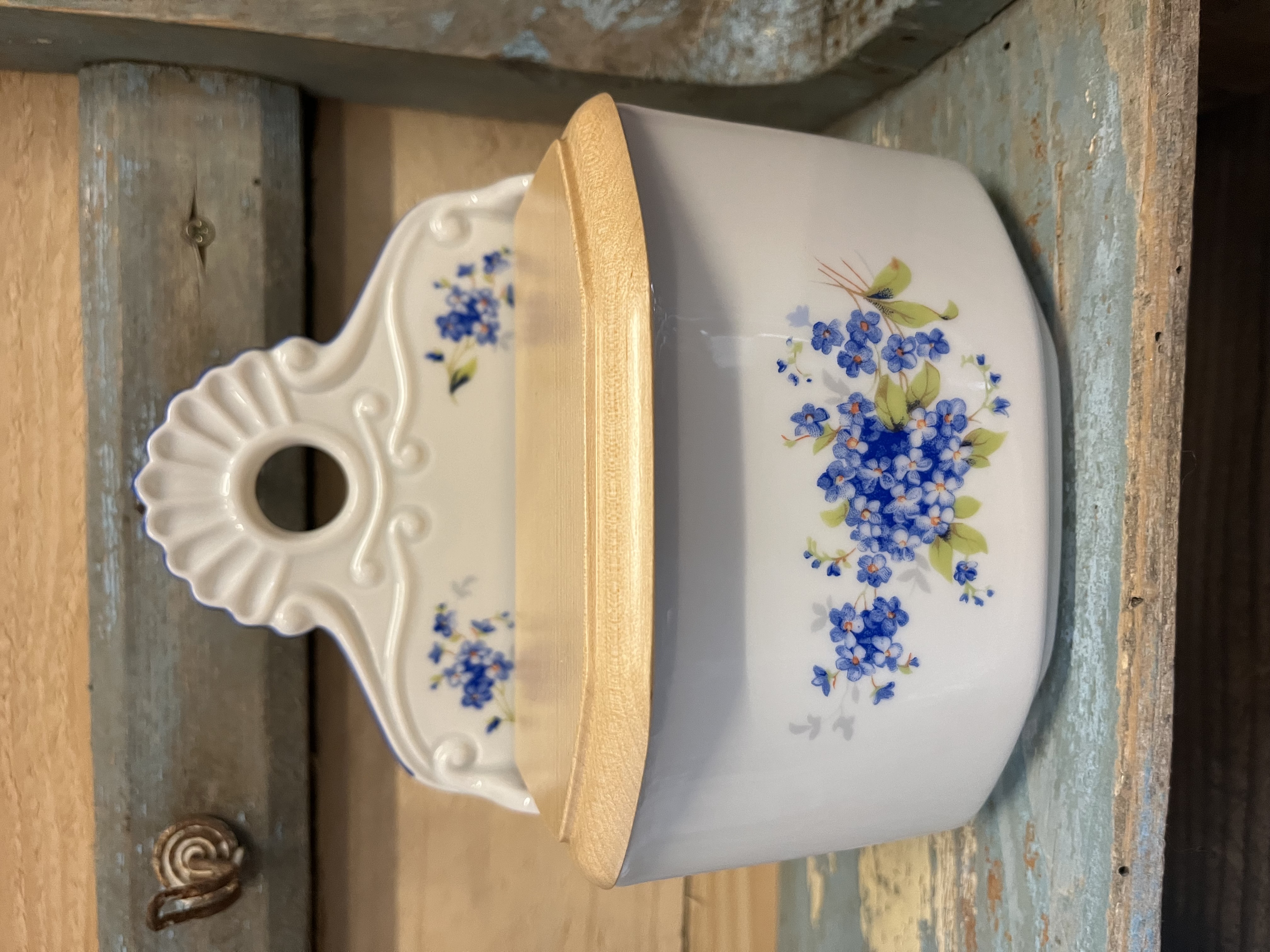 Závěsná porcelánová dóza Sůl - pomněnky