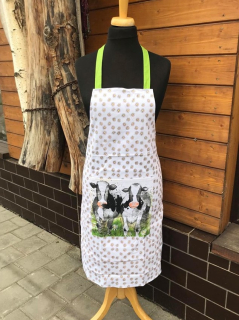 Kuchyňská zástěra anglický venkov Cow