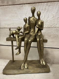 Designová soška Rodina gold