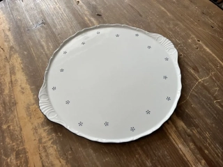 Porcelánový tenký podnos pod dort 32cm