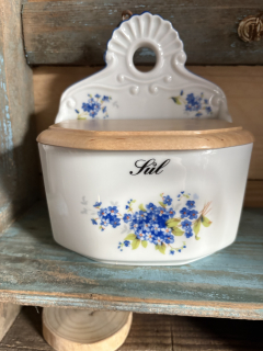 Závěsná porcelánová dóza Sůl - pomněnky