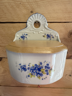 Závěsná porcelánová dóza bez nápisu - pomněnky