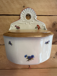 Závěsná porcelánová dóza -  květy