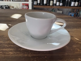 Pomačkaný porcelán - šálek 80ml + podšálek