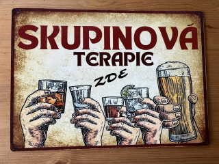 Cedule - skupinová terapie (velká)