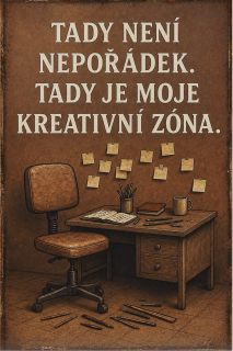 Plechová cedulka - tady není nepořádek