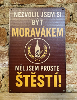 Plechová cedulka - Moravák 