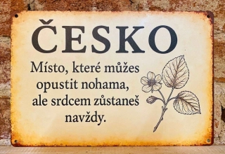 Plechová cedulka - Česko 