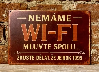 Plechová cedulka - WI-FI