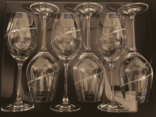 Diamante skleničky na víno - sada 6ks