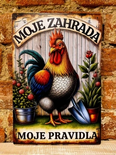 Cedulka DIBOND - Moje zahrada...