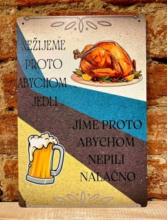 Cedulka DIBOND - Jíme proto...