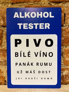 Cedulka DIBOND -  Alkohol tester