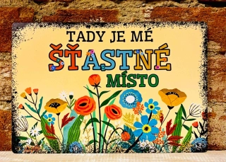 Cedulka DIBOND - Šťastné místo