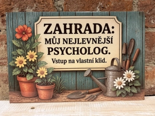 Ocelová cedulka velká 40x28,5 - nejlevnější psycholog