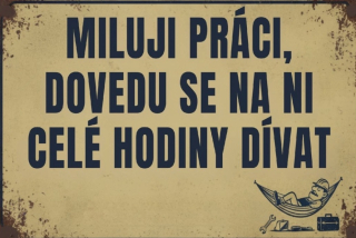Cedulka - MILUJI PRÁCI
