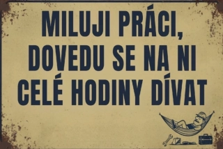 Cedulka - MILUJI PRÁCI