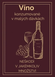 Cedulka - VÍNO V MALÝCH DÁVKÁCH