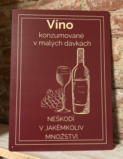 Cedulka - VÍNO V MALÝCH DÁVKÁCH