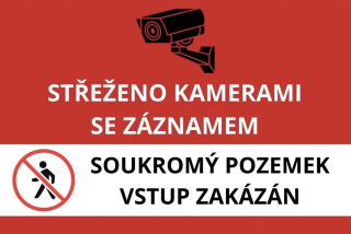 Cedulka - KAMERA A SOUKROMÝ POZEMEK