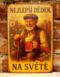 Cedulka "nejlepší dědek"