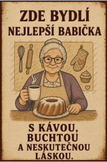 Cedulka - nejlepší babička