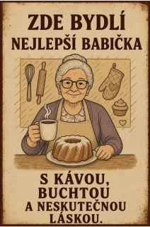 Cedulka - nejlepší babička