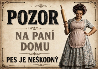 Cedule - paní domu