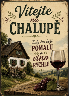 Cedulka - Vítejte na chalupě