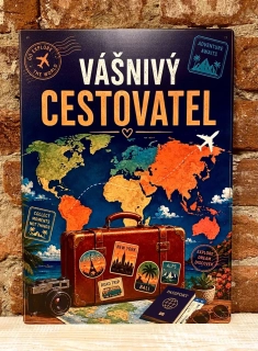 Cedulka "Vášnivý cestovatel" - DIBOND