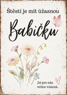 Cedule - BABIČKA JE VZÁCNÁ